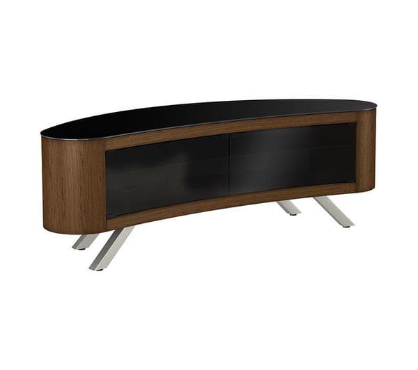 AVF Bay 1500 mm Curved TV Stand for up to 70\" TVs - Walnut - Image 1
