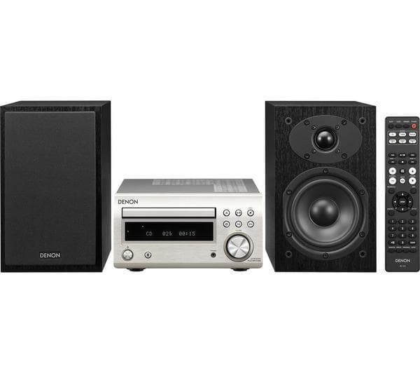 DENON DM-41DAB Wireless Traditional Hi-Fi System - Premium Silver - Image 1
