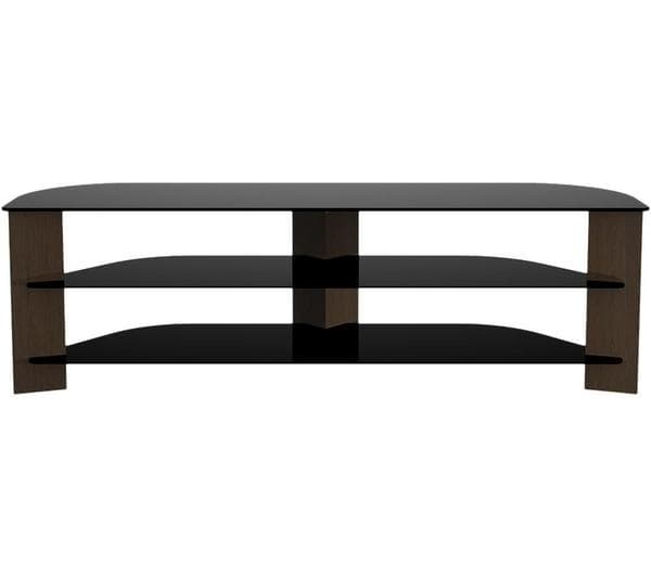 AVF Varano Corner FS1500VARWB 1500 mm TV Stand for up to 75\" TVs - Walnut & Black - Image 1