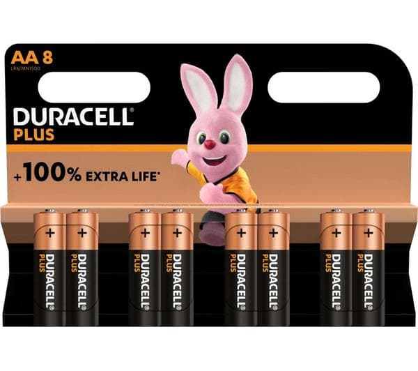 DURACELL Plus AA Alkaline Batteries - Pack of 8 - Image 1