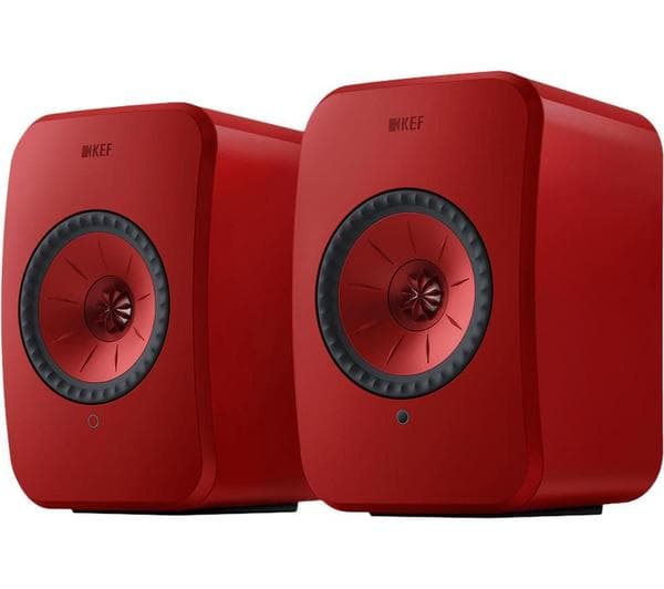KEF AUDIO LSX II Wireless Multi-room Bookshelf Speakers - Lava Red - Image 1