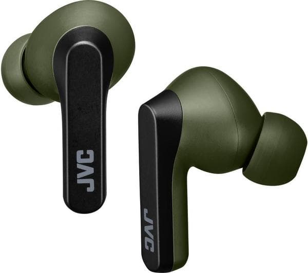 JVC HA-A9T Wireless Bluetooth Earbuds - Olive Green & Black - Image 1