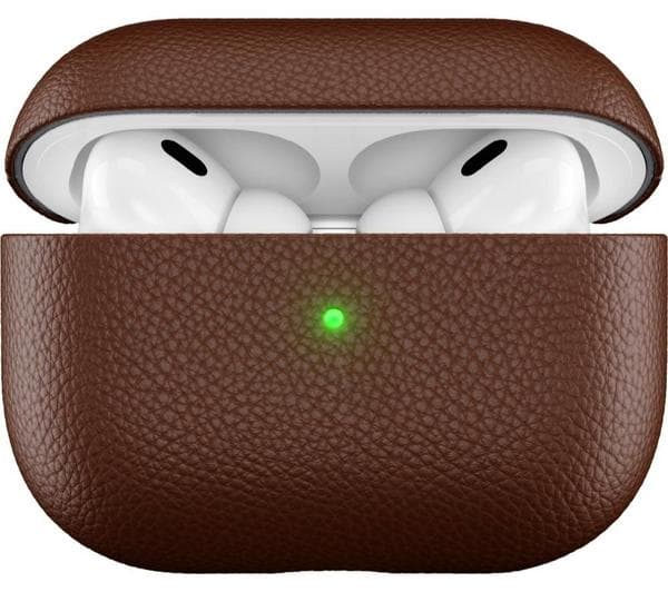 KEYBUDZ PodSkinz Artisan Series AirPods Pro (2nd Gen) Leather Case Cover - Brown - Image 1