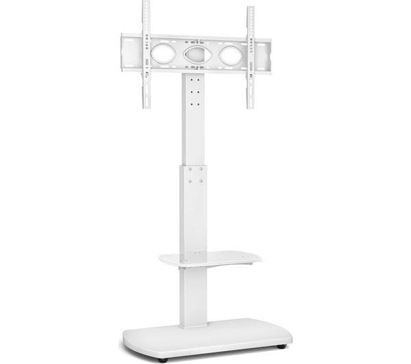 TTAP FS-1-WHT 600 mm TV Stand with Bracket for Up to 65” TVs - White - Image 1