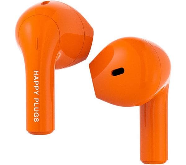 HAPPY PLUGS Joy Wireless Bluetooth Earbuds - Orange - Image 1