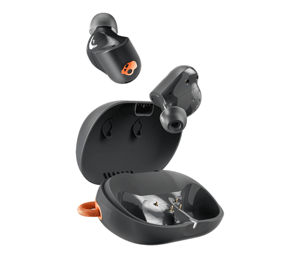 SKULLCANDY Sesh ANC Active Wireless Bluetooth Noise-Cancelling Earbuds - True Black & Orange - Image 1