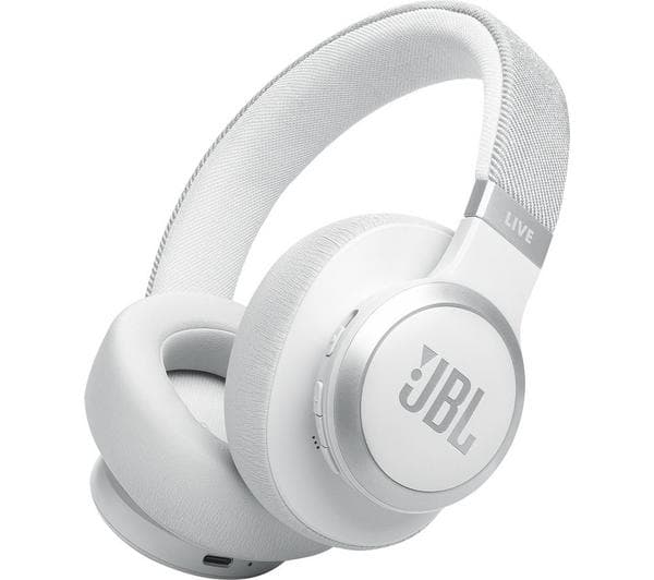 JBL Live 770NC Wireless Bluetooth Noise-Cancelling Headphones - White - Image 1
