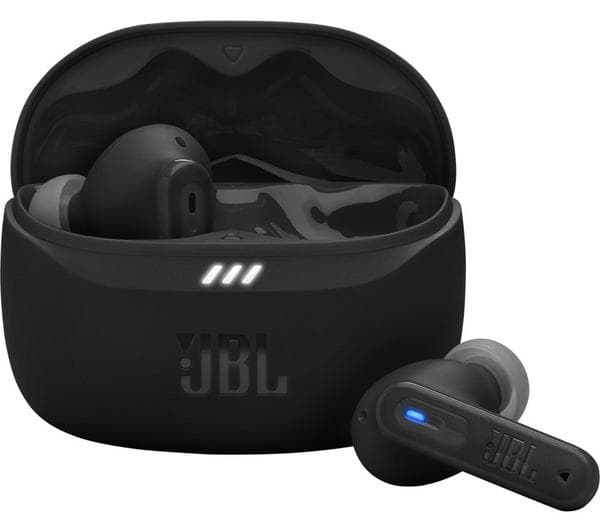 JBL Tune Beam 2 Wireless Bluetooth Noise-Cancelling Earbuds - Black - Image 1