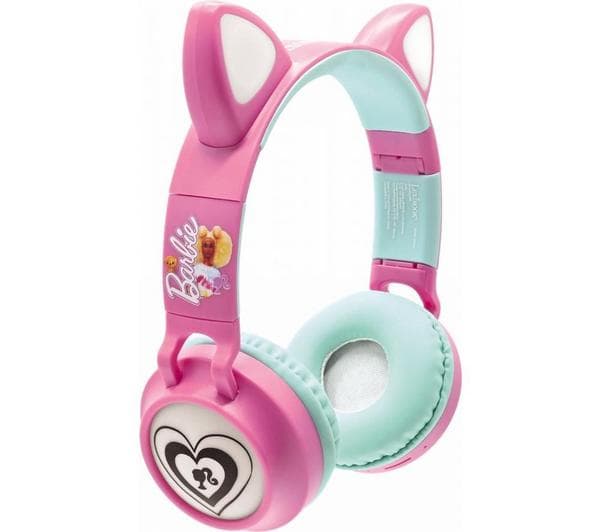 LEXIBOOK HPBTKTBB-00 Wireless Bluetooth Kids Headphones - Barbie - Image 1