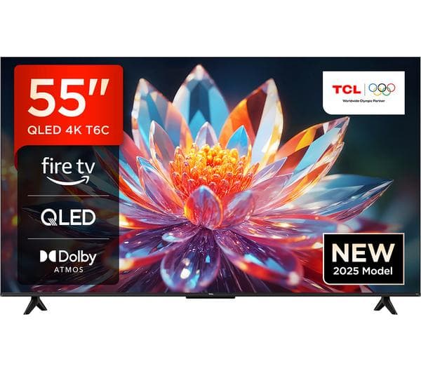 TCL T6C 55\" QLED 4K HDR Smart Fire TV with Freely - 55T6C-UK - Image 1