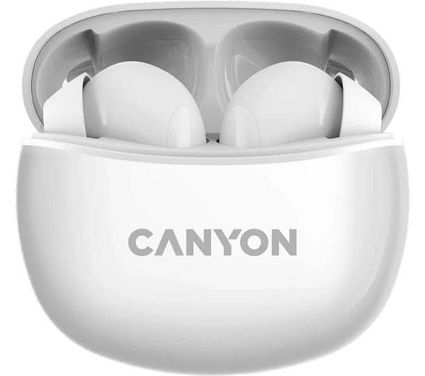 CANYON CNS-TWS5W Wireless Bluetooth Earbuds - White - Image 1