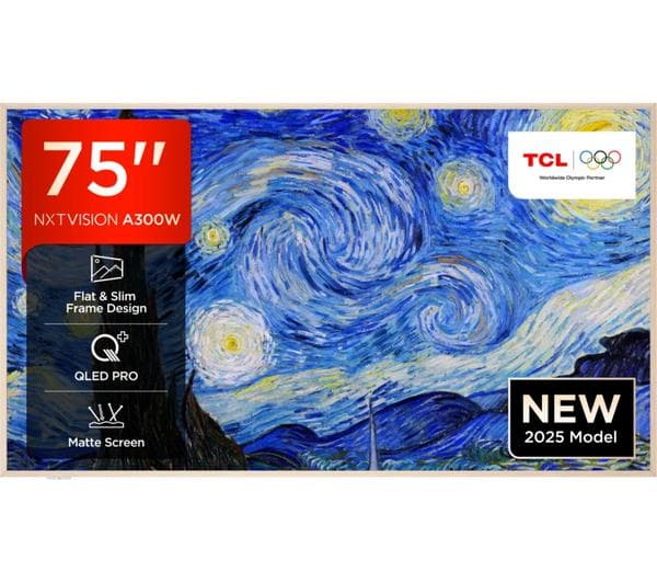 TCL NXTVISION A300W 75\" QLED 4K HDR Smart Google TV - 75A300W-UK - Image 1