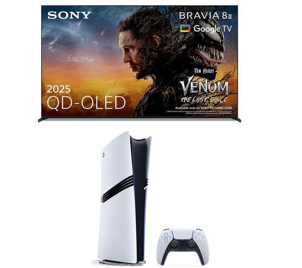 SONY BRAVIA 8 II 65\" QD-OLED 4K HDR Smart TV (K65XR8M25B) & PlayStation 5 Pro Bundle - Image 1