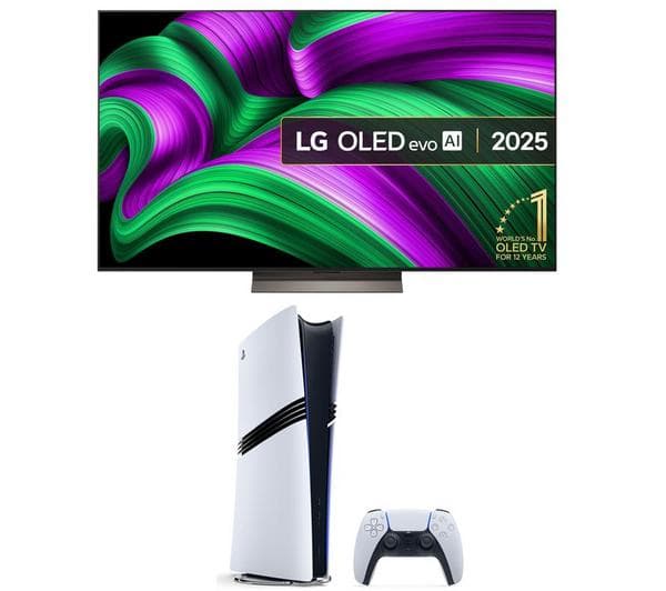 LG C5 65\" OLED evo AI 4K HDR Smart TV 2025 (OLED65C56LB) & PlayStation 5 Pro Bundle - Image 1
