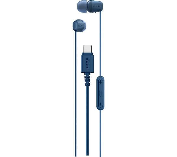 SONY IER-EX15C USB-C Earphones - Blue - Image 1