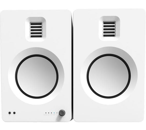 KANTO AUDIO TUK Powered Bluetooth Bookshelf Speakers - Matte White - Image 1