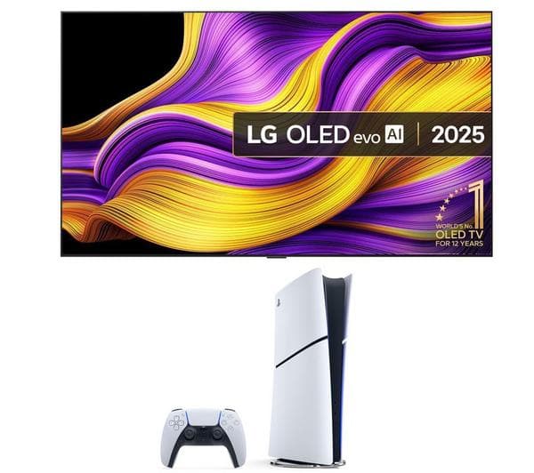LG G5 83\" OLED evo AI 4K HDR Smart TV 2025 OLED83G54LW & PlayStation 5 Digital Edition Bundle - Image 1
