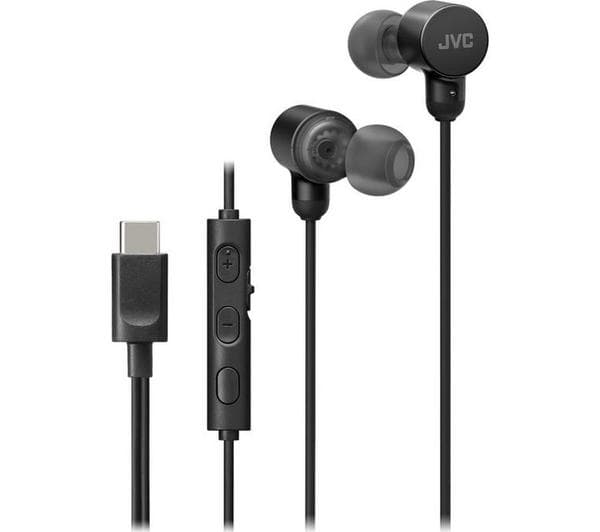 JVC HA FR29UC USB-C Earphones - Black - Image 1