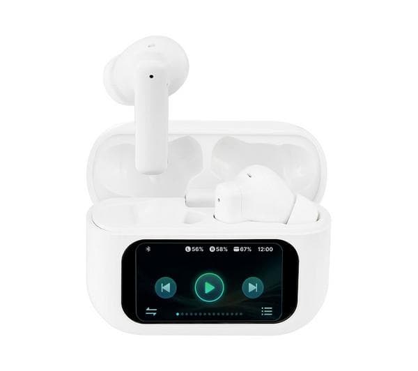 STREETZ T600-WHT Wireless Bluetooth Noise Cancelling Earbuds - White - Image 1