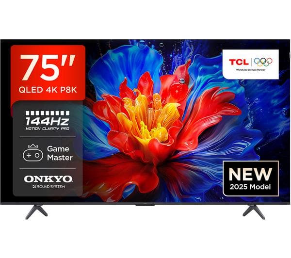 TCL 75P8K 75\" Smart 4K Ultra HD HDR QLED TV - Image 1