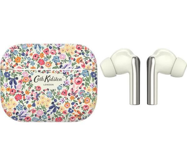 VQ Skylark Wireless Bluetooth Earbuds - Cream and Silver - Image 1