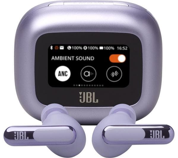 JBL Live Beam 3 Wireless Bluetooth Noise-Cancelling Earbuds - Purple - Image 1
