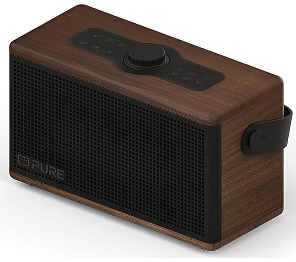 PURE Classic Aura Portable Bluetooth Speaker - Coffee Brown & Walnut - Image 1
