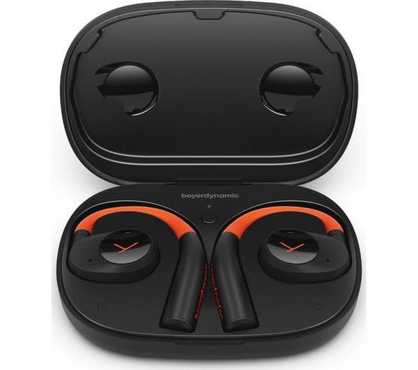 BEYERDYNAMIC Verio 200 Wireless Bluetooth Open-Ear Earbuds - Black & Orange - Image 1