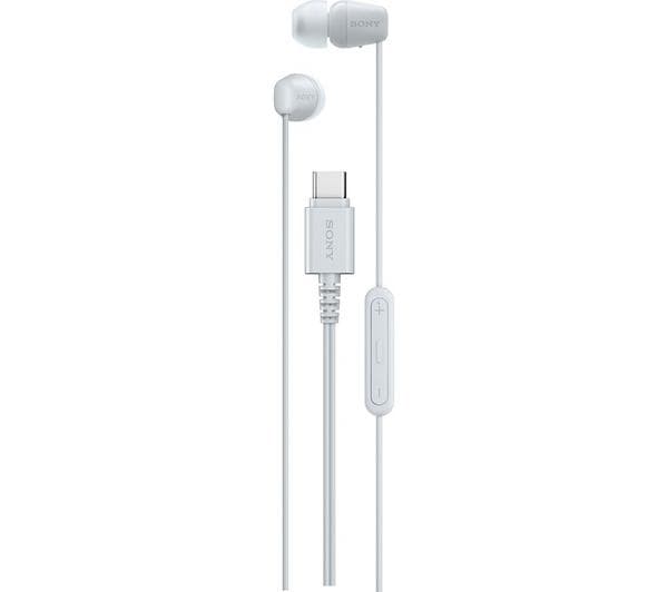 SONY IER-EX15C USB-C Earphones - White - Image 1