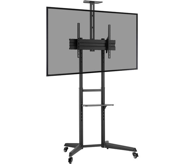 PROPERAV Portable Trolley 845 mm TV Stand with Bracket for up to 70\" TVs - Black