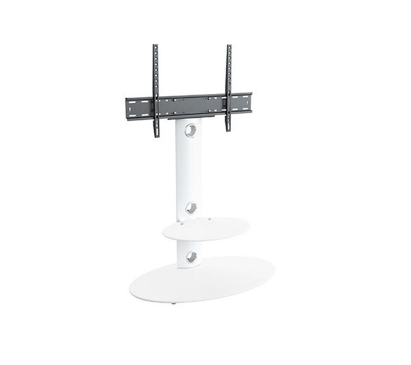 AVF Lugano 800 mm Oval Pedestal TV Stand for 32-65\" TVs - White