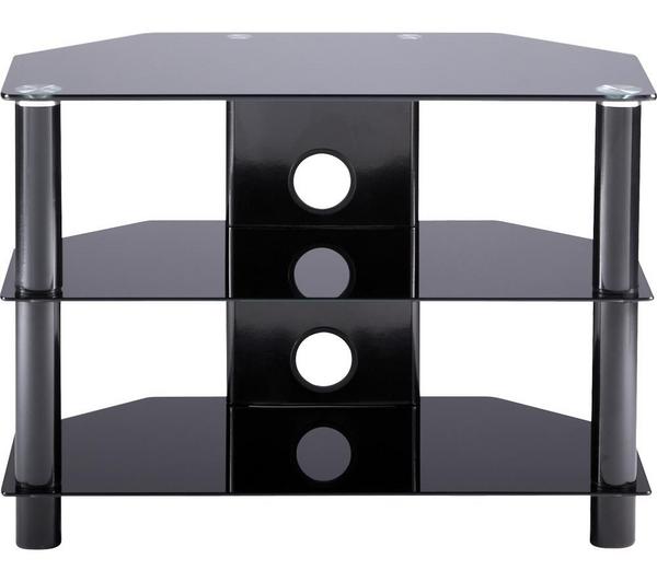 ALPHASON Essentials 800 ESS800/3-BLK Corner TV Stand for up to 36\" TVs - Black