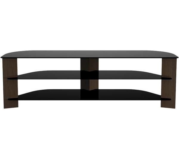 AVF Varano Corner FS1500VARWB 1500 mm TV Stand for up to 75\" TVs - Walnut & Black