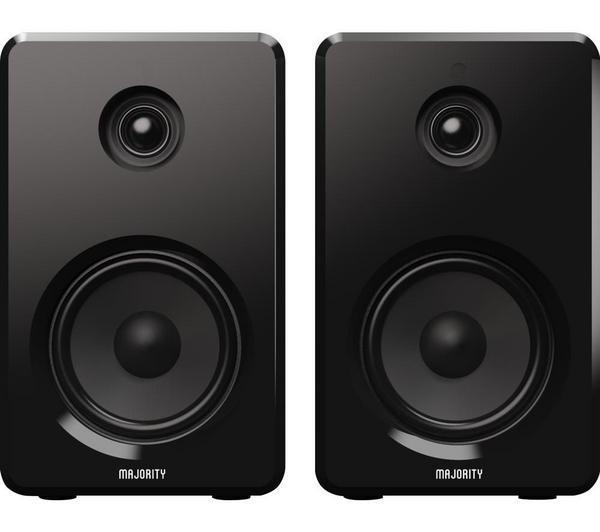 MAJORITY D40 Bluetooth Bookshelf Speakers - Black