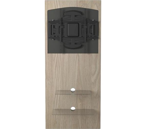 ALPHASON Mercury 600 mm TV Stand with Bracket for up to 80\" TVs - Light Oak