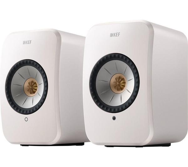KEF AUDIO LSX II Wireless Multi-room Bookshelf Speakers - Mineral White