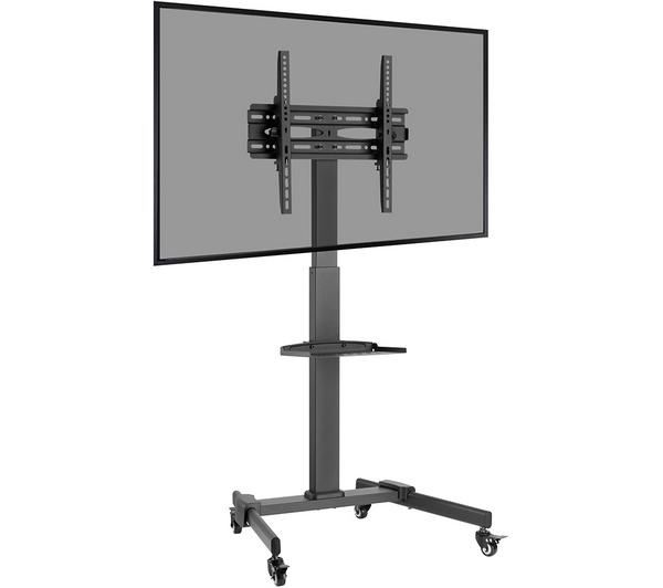 PROPERAV Portable Trolley P-TT003 677 mm TV Stand with Bracket for up to 55\" TVs - Black