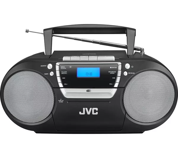 JVC RC-D322B DAB+/FM Bluetooth Boombox - Black