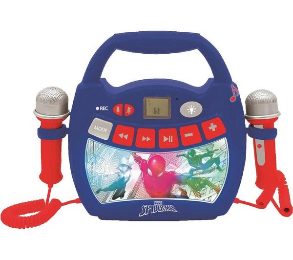 LEXIBOOK Spider-Man Portable Karaoke Digital Player - Red & Blue