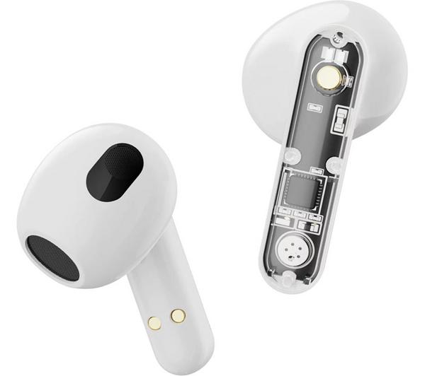 STREETZ T150 Wireless Bluetooth Earbuds - White