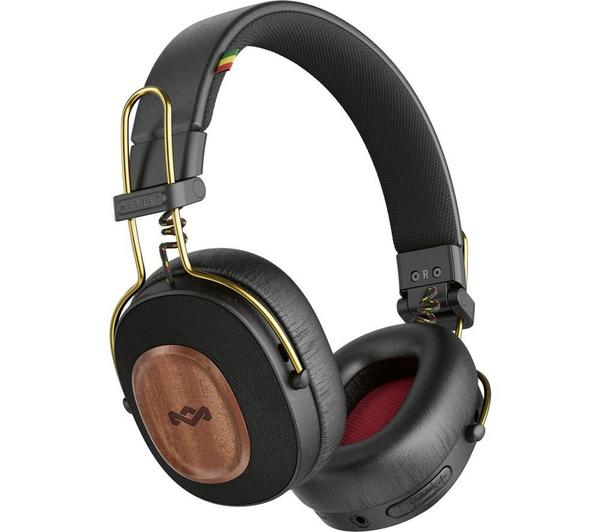 HOUSE OF MARLEY Positive Vibration Riddim Wireless Bluetooth Noise-Cancelling Headphones - Black & Gold