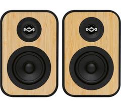 HOUSE OF MARLEY Uplift Bluetooth Bookshelf Speakers - Black & Cream