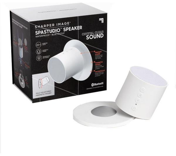 SHARPER IMAGE Shower Bluetooth Speaker with Magnetic Mount - White
