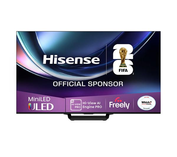 HISENSE U7Q PRO 85\" Mini LED 4K 165Hz Smart AI TV with Freely - 85U7QTUK PRO