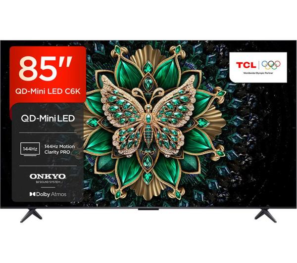 TCL C6K 85\" QD-Mini LED 4K HDR Smart Google TV - 85C6K