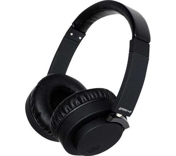 GROOV-E Fusion Wireless Bluetooth Noise-Cancelling Headphones - Black