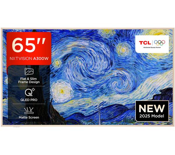 TCL NXTVISION A300W 65\" QLED 4K HDR Smart Google TV - 65A300W-UK