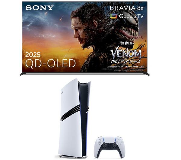 SONY BRAVIA 8 II 55\" QD-OLED 4K HDR Smart TV (K55XR8M25BP) & PlayStation 5 Pro Bundle