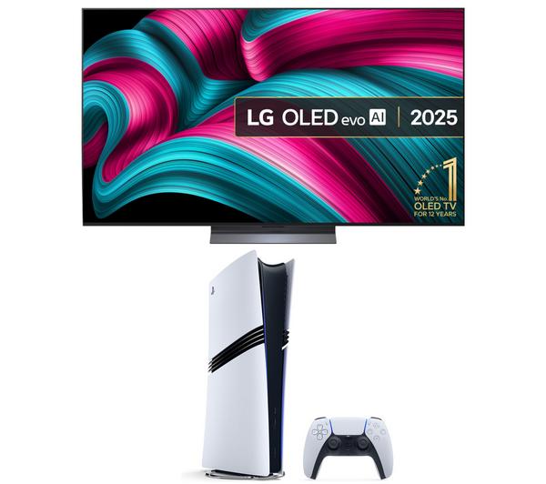 LG C5 65\" OLED evo AI 4K HDR Smart TV 2025 & PlayStation 5 Pro Bundle