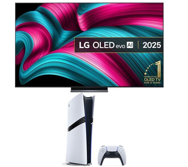 LG C5 83\" OLED evo AI 4K HDR Smart TV 2025 (OLED83C54LA) & PlayStation 5 Pro Bundle